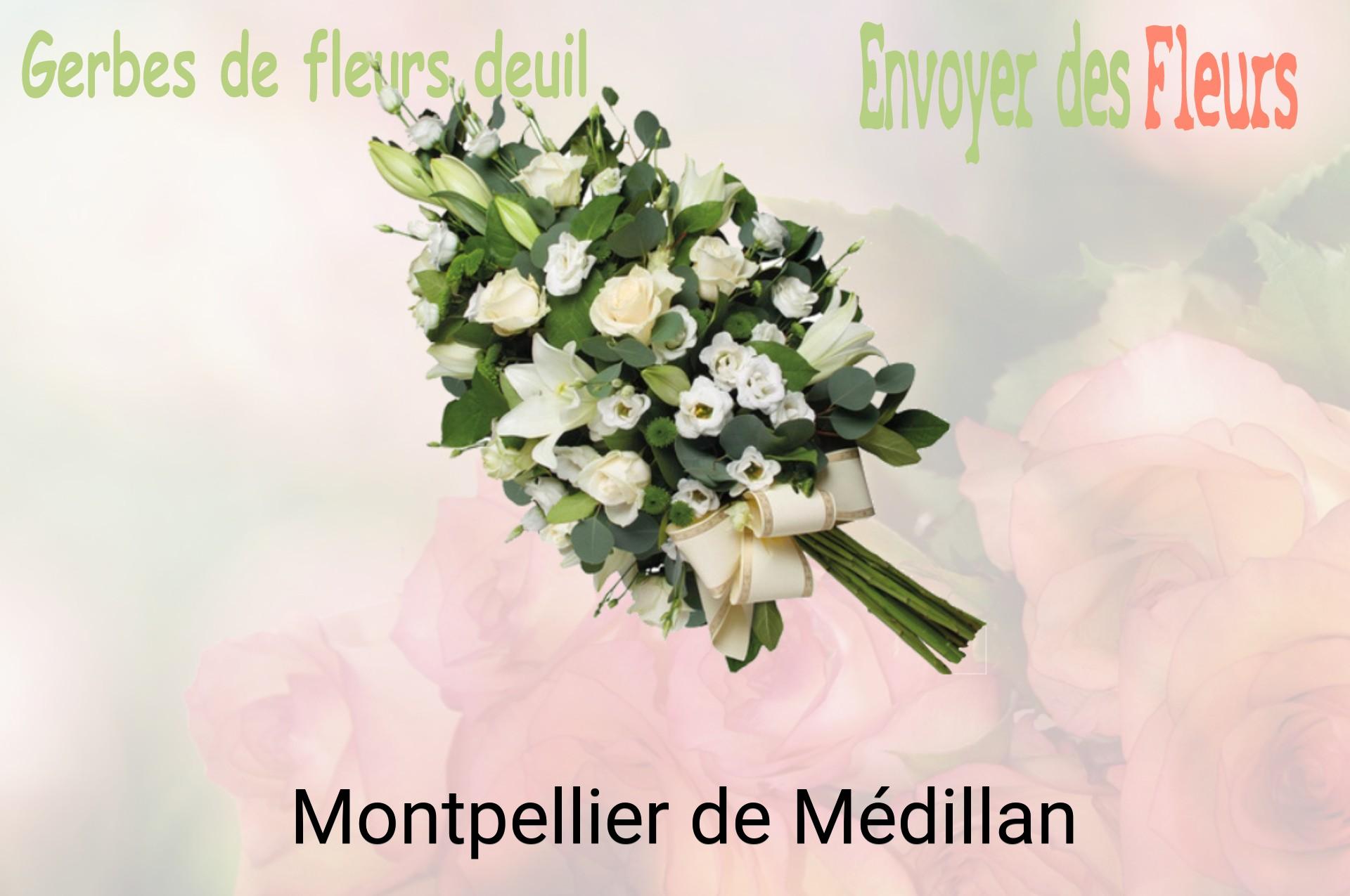 Gerbe de fleurs de deuil livrée à Montpellier-de-Médillan